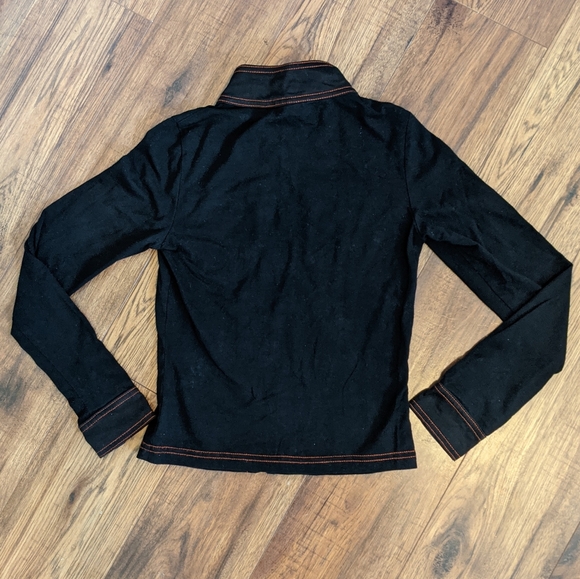 Contrast Stitch Mock Neck Top - Picture 5 of 5